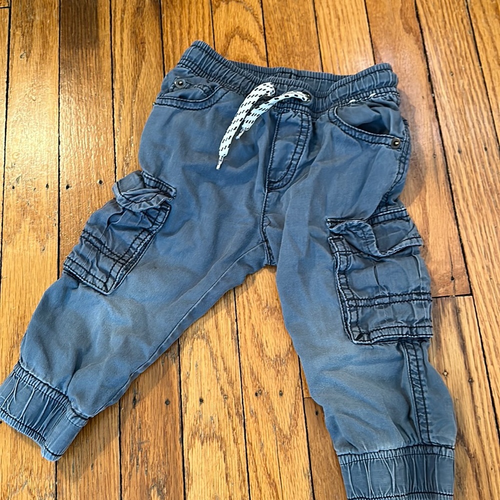 Toddler boys blue cargo pants